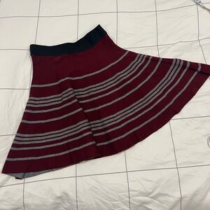 Double Zero Burgundy and Gray A-Line Skirt